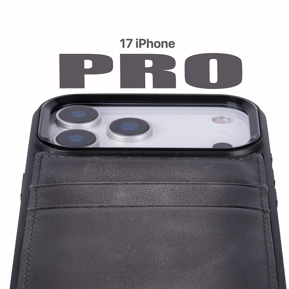 Flex iPhone 18 Pro / 17 Pro Leather Case (Card Holder, Bouletta)