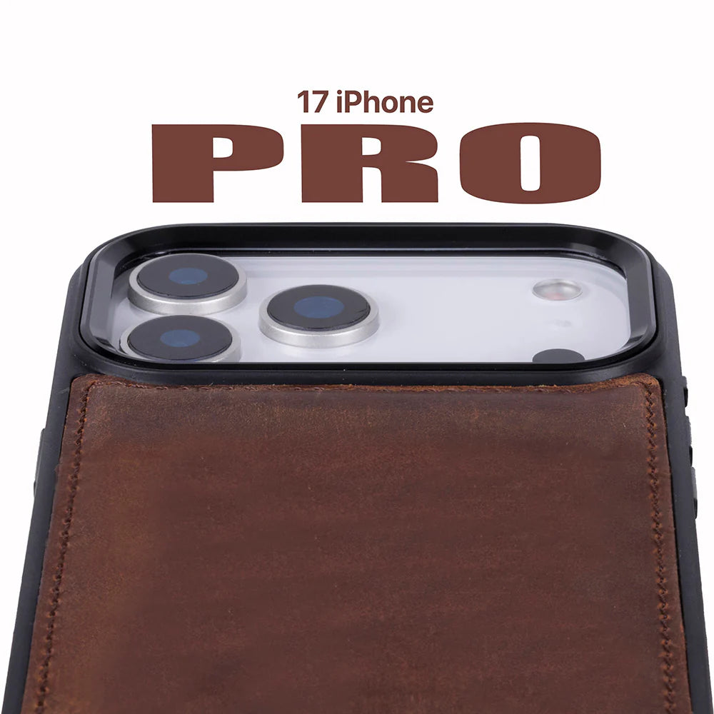 Magic iPhone 17 Pro Deri Ayrılabilir Cüzdan Kılıf (RFID, Bouletta)