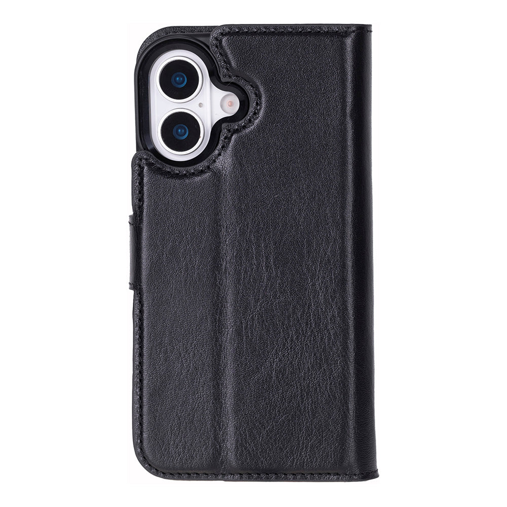 Magic iPhone 17 Detachable Genuine Leather Wallet Case