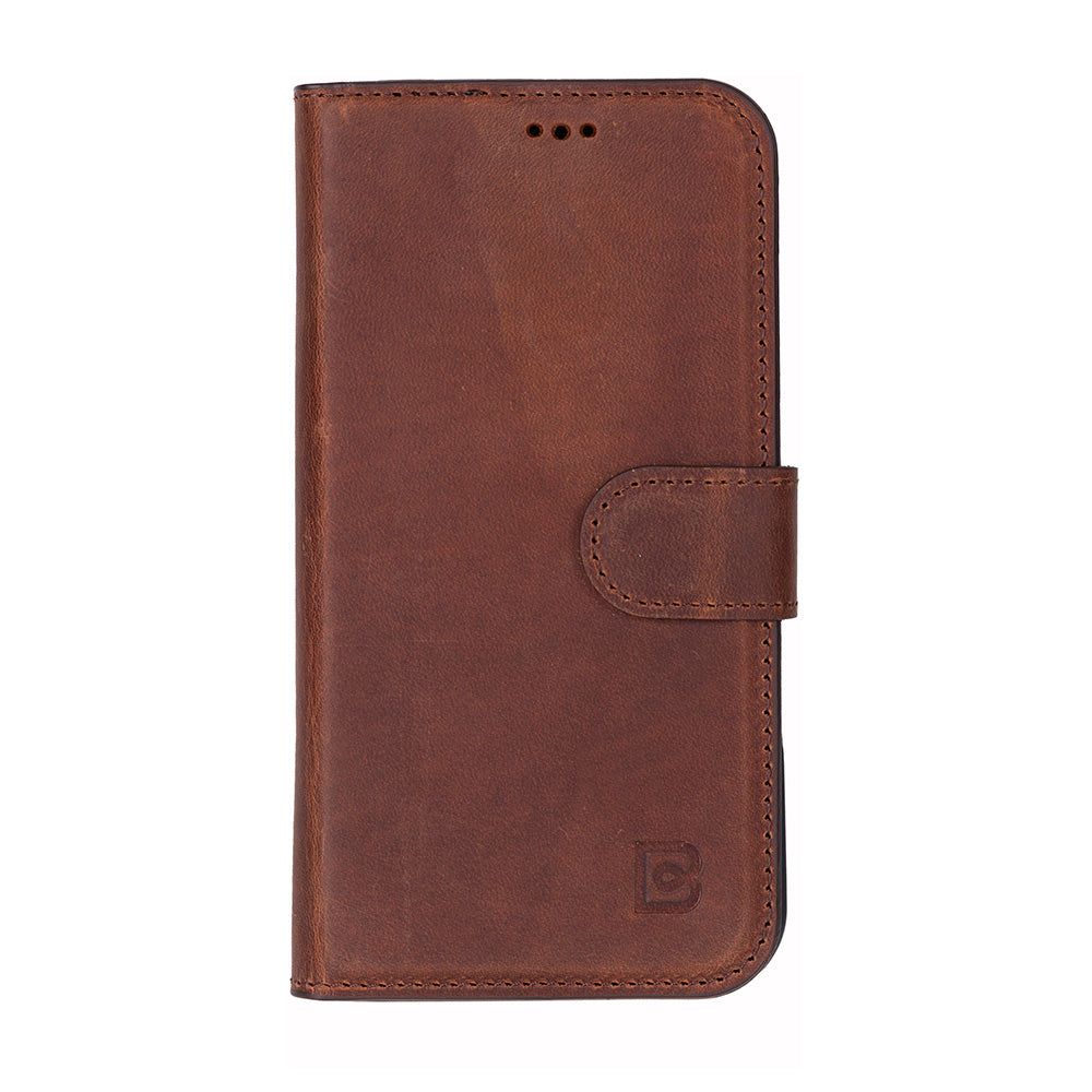 Magic iPhone 17 Detachable Genuine Leather Wallet Case