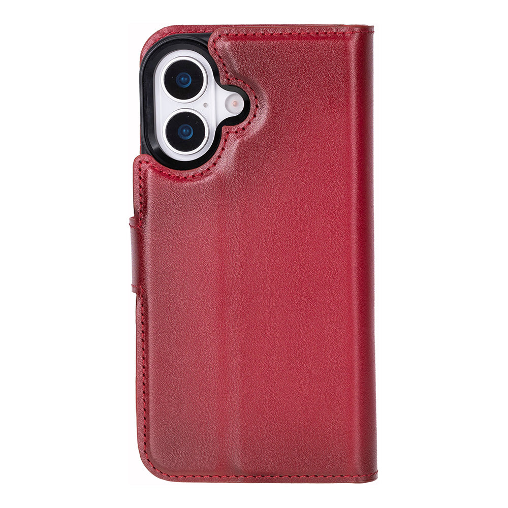 Magic iPhone 17 Detachable Genuine Leather Wallet Case