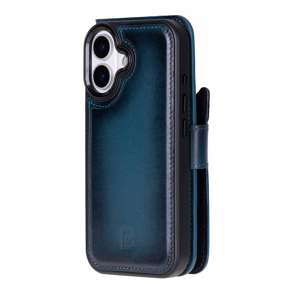Magic iPhone 17 Detachable Genuine Leather Wallet Case