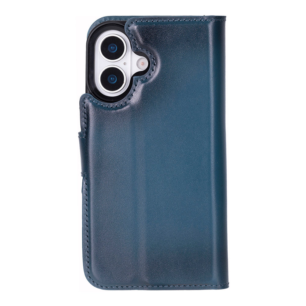 Magic iPhone 17 Detachable Genuine Leather Wallet Case