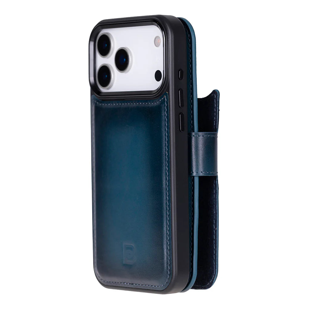Magic iPhone 17 Pro Deri Ayrılabilir Cüzdan Kılıf (RFID, Bouletta)