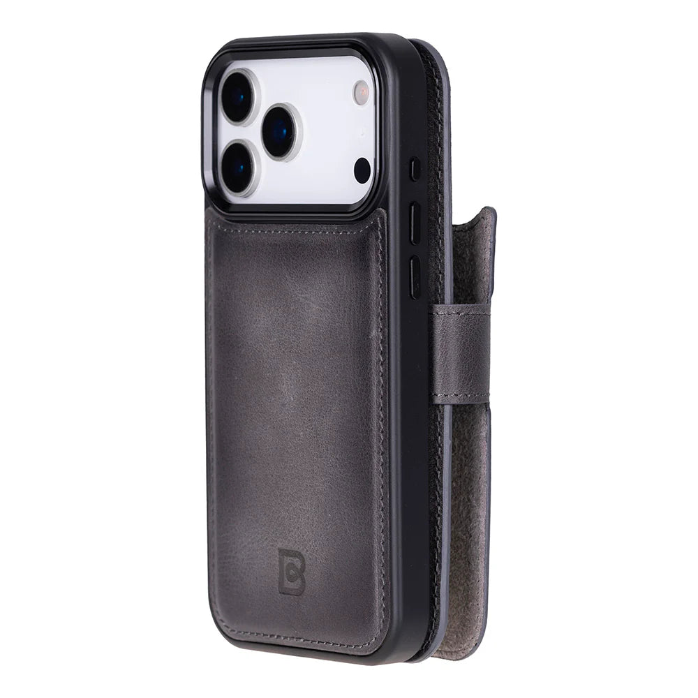 Magic iPhone 17 Pro Deri Ayrılabilir Cüzdan Kılıf (RFID, Bouletta)
