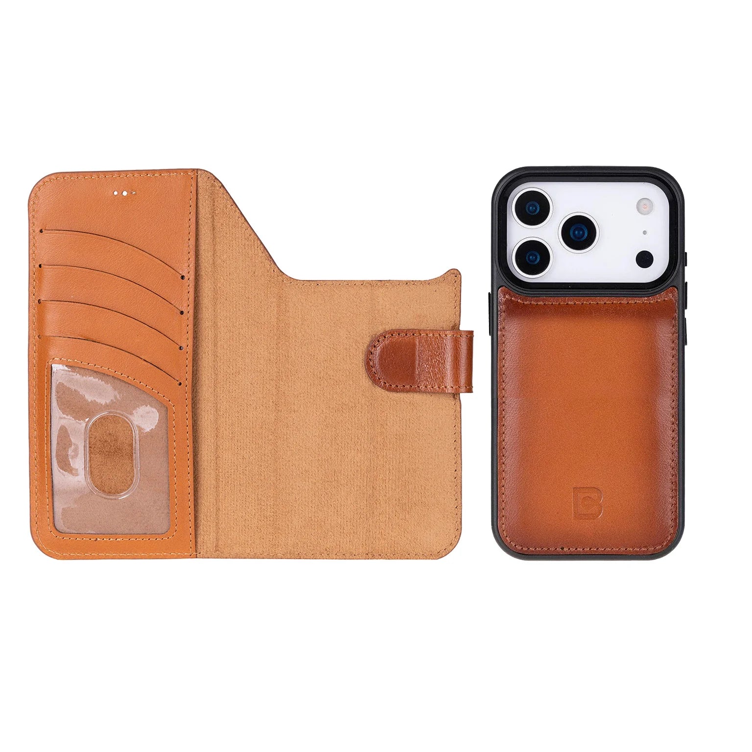 Magic iPhone 17 Pro Deri Ayrılabilir Cüzdan Kılıf (RFID, Bouletta)