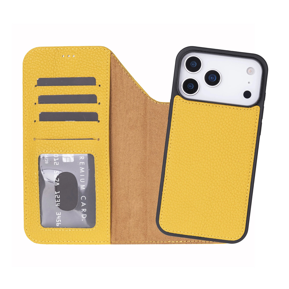 Magic iPhone 17 Pro Max Deri Ayrılabilir Cüzdan Kılıf (RFID)
