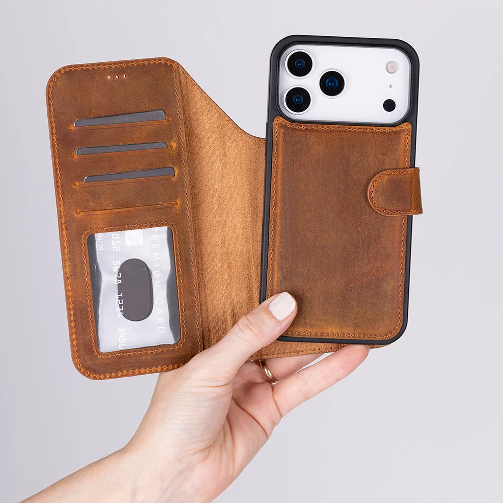 Magic iPhone 18 Pro / 17 Pro Leather Detachable Wallet Case (RFID)
