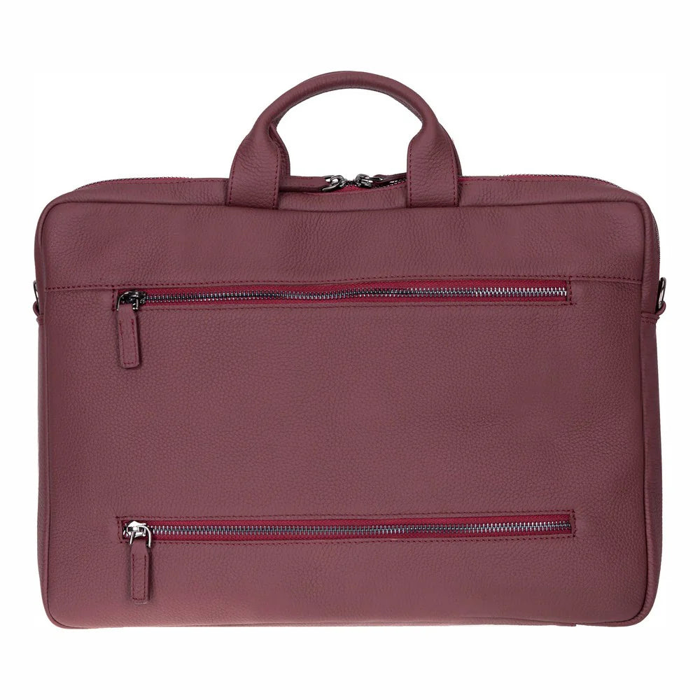 Truro Leather Business Briefcase / Laptop Case 16" with Suitcase