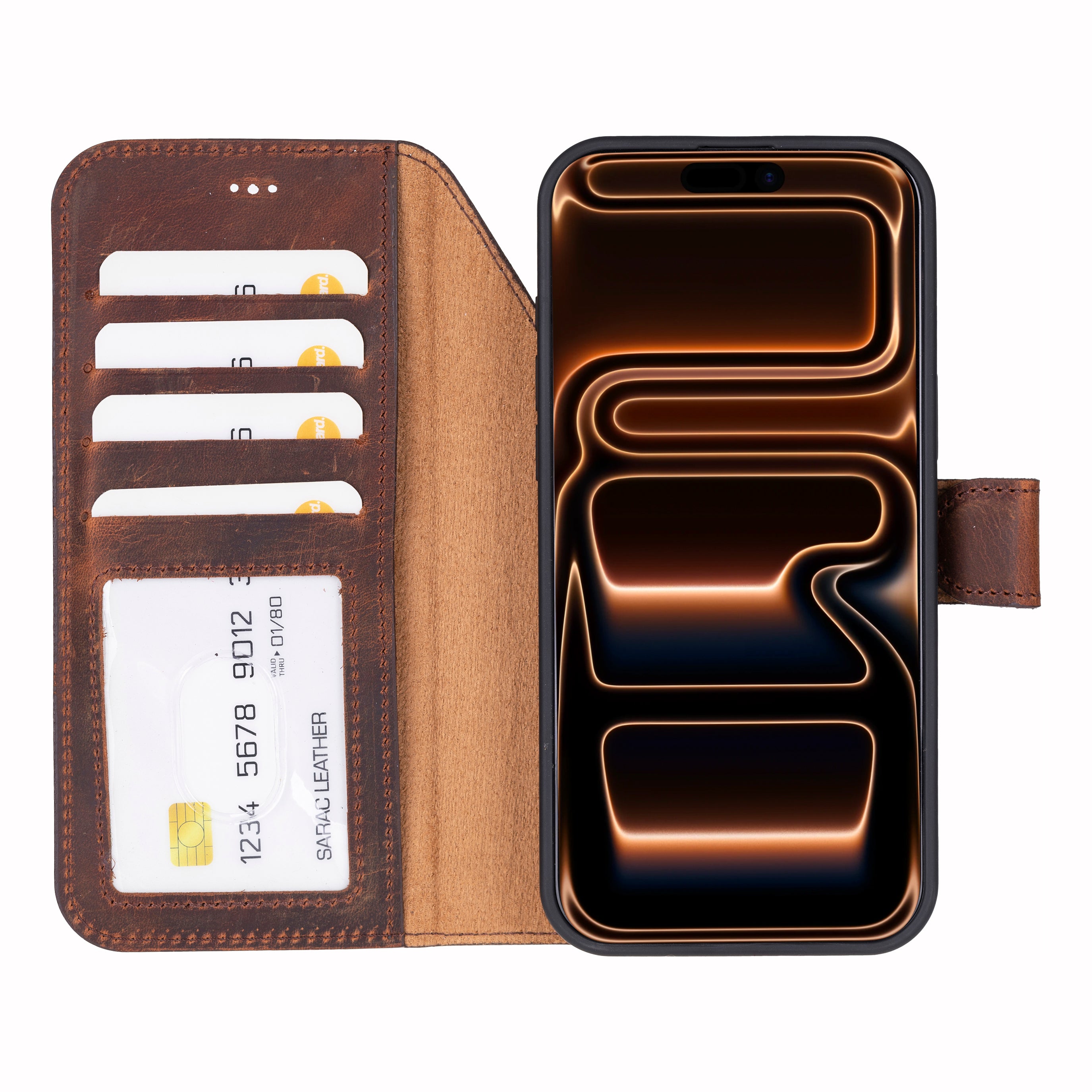 Liluri iPhone 17 Pro Max Detachable Genuine Leather Case