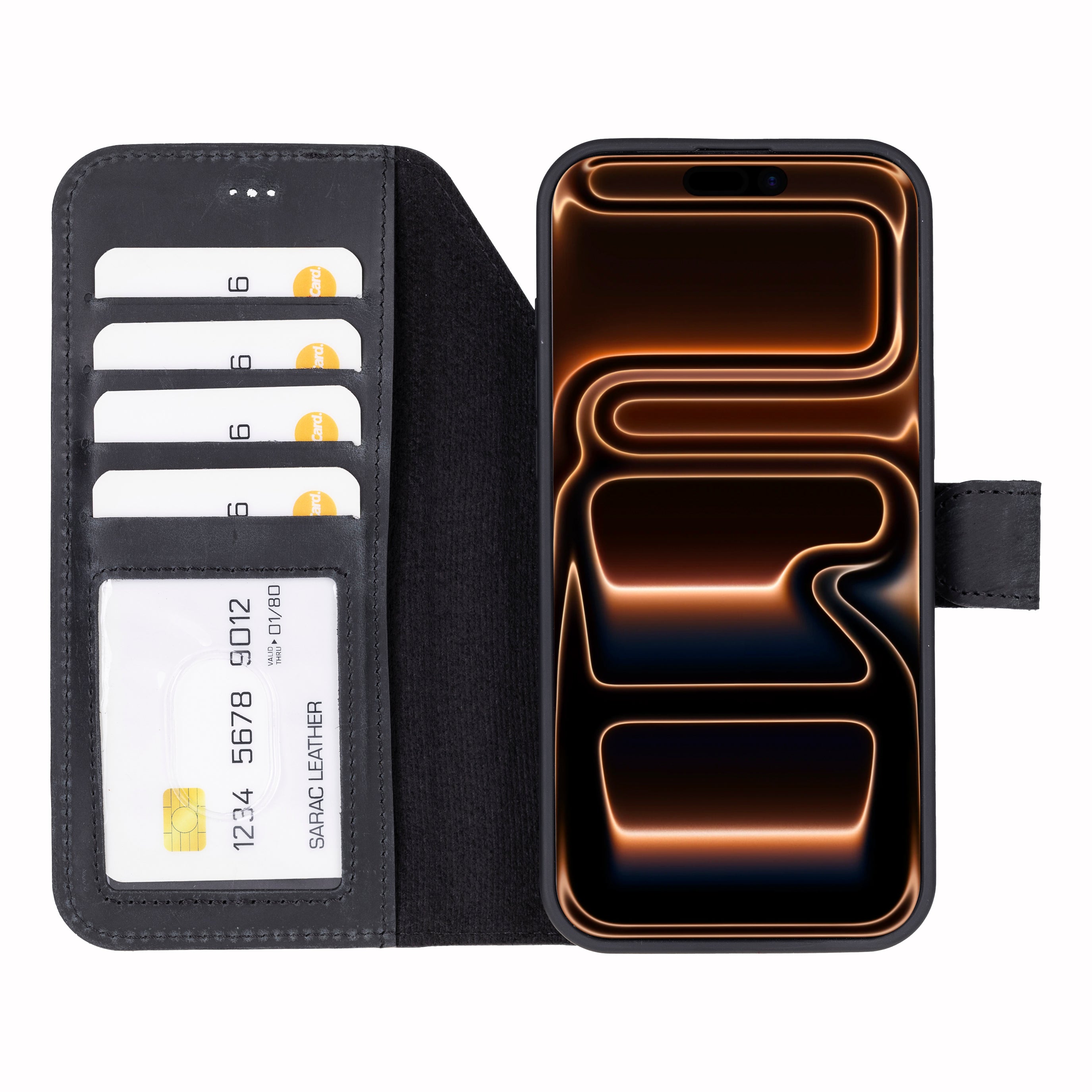 Liluri iPhone 17 Pro Max Detachable Genuine Leather Case