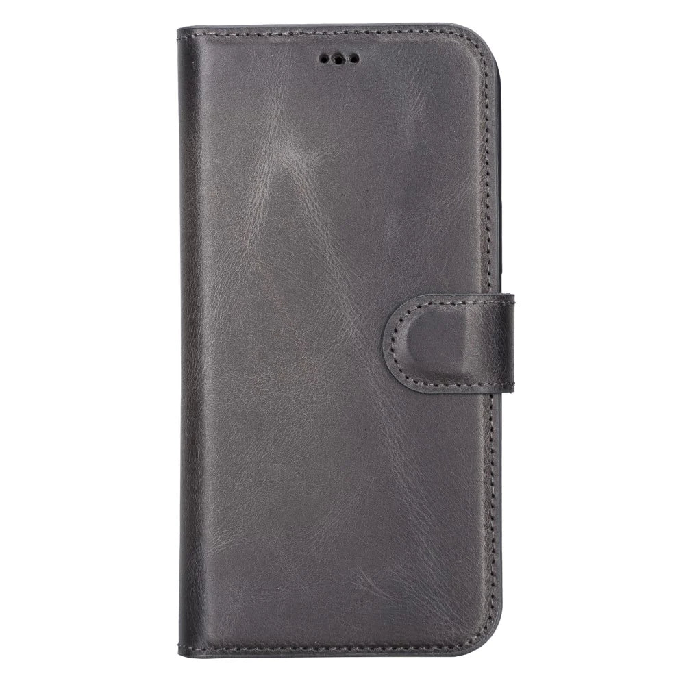 Magic iPhone 13 Pro Max Genuine Leather Detachable Wallet Case