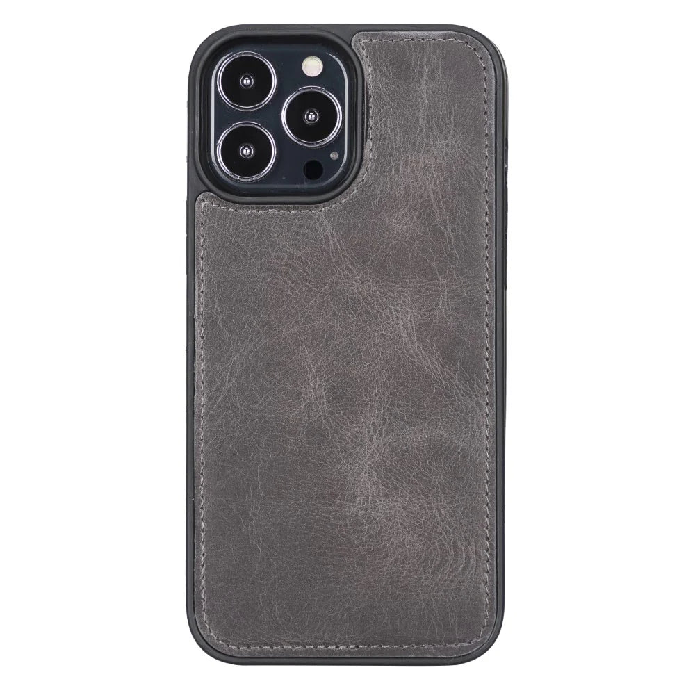 Magic iPhone 13 Pro Max Genuine Leather Detachable Wallet Case