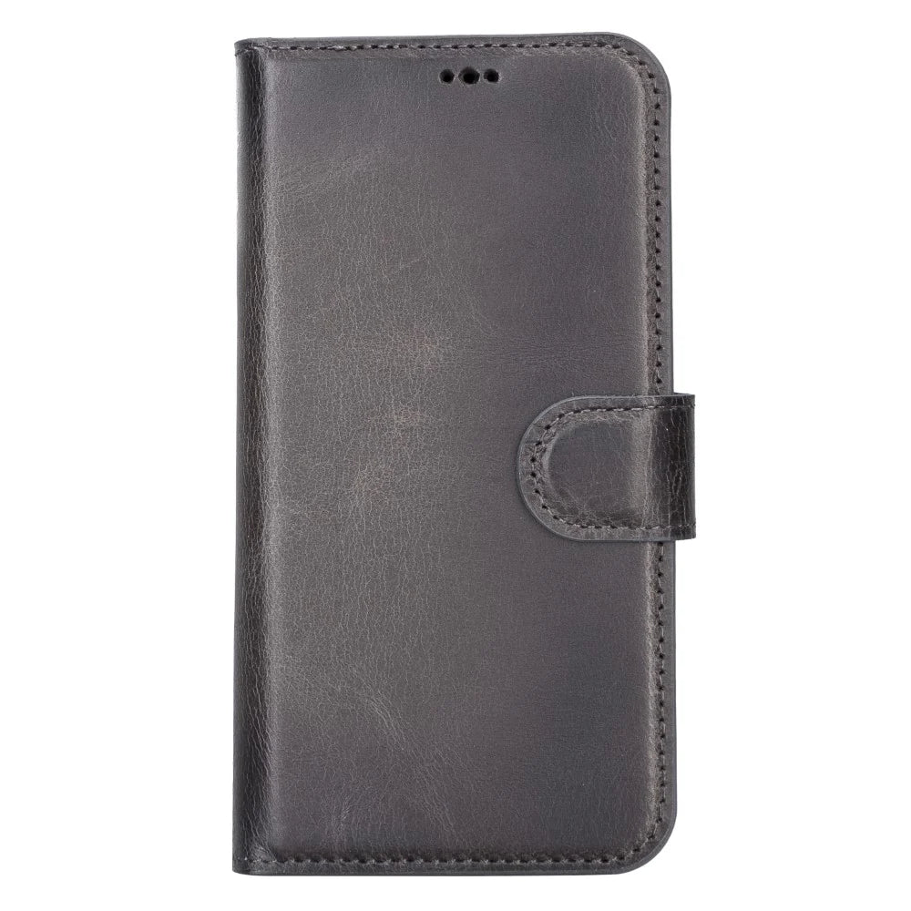 Magic iPhone 13 Pro Genuine Leather Detachable Wallet Case