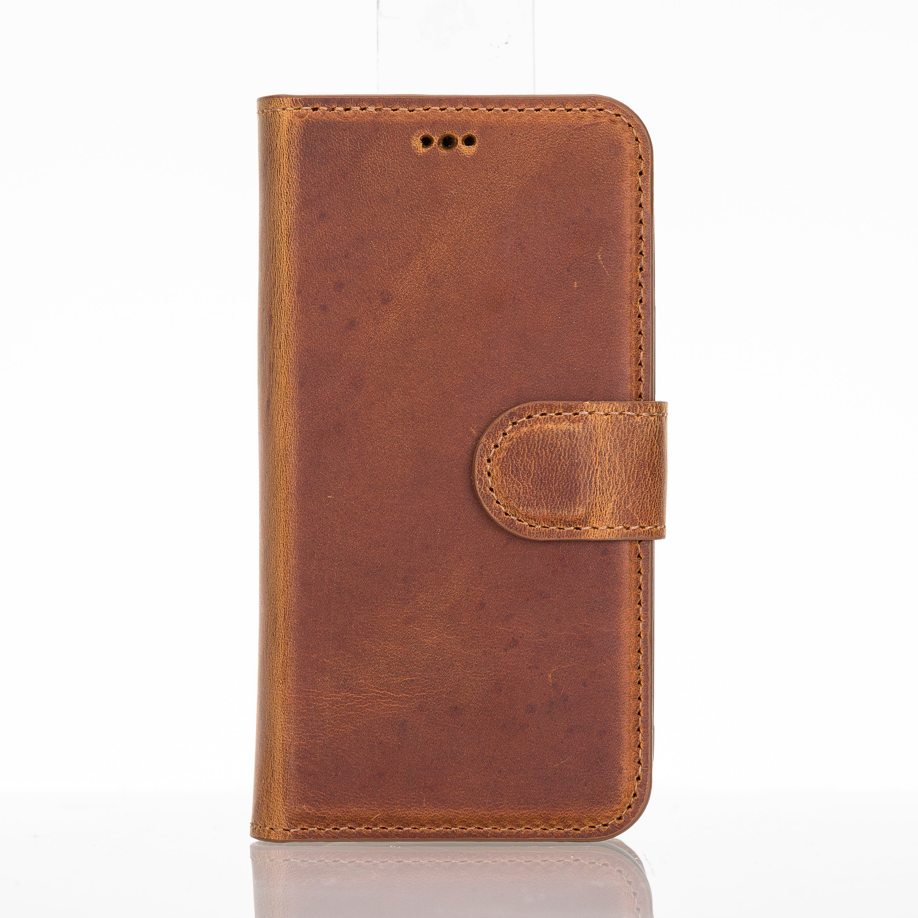 Liluri iPhone 12 Mini Detachable Genuine Leather Wallet Case