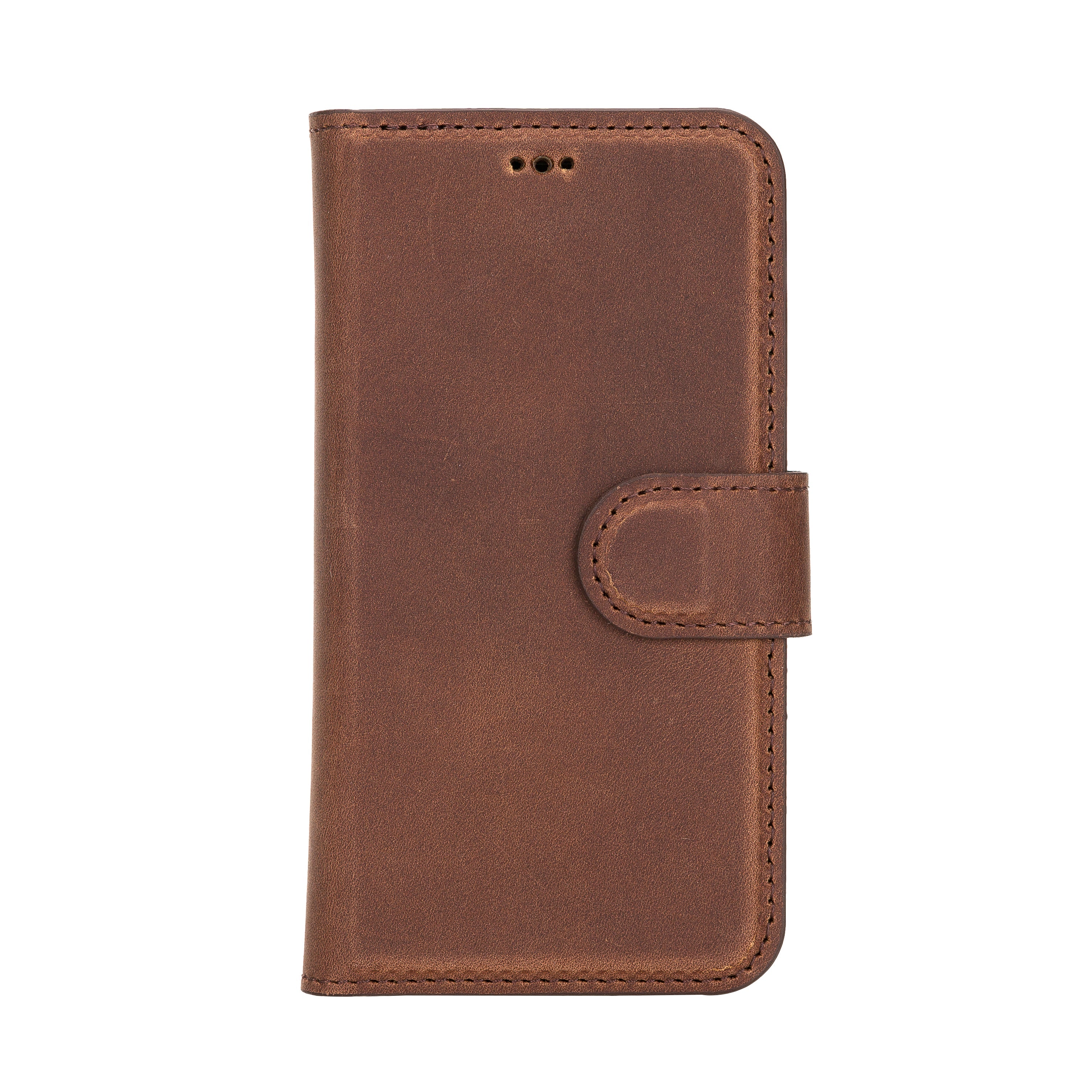 Liluri iPhone 12 Mini Detachable Genuine Leather Wallet Case