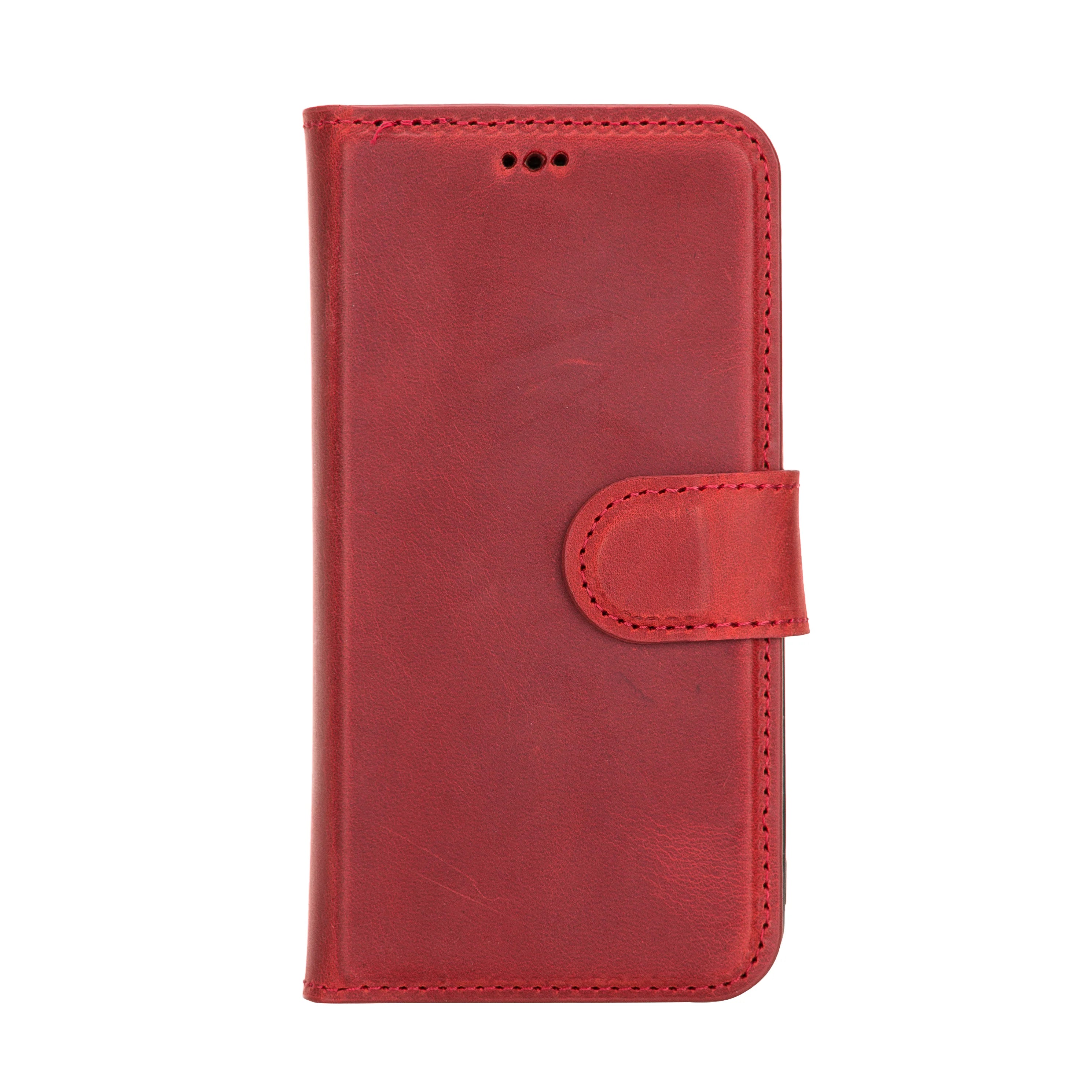 Liluri iPhone 12 Mini Detachable Genuine Leather Wallet Case