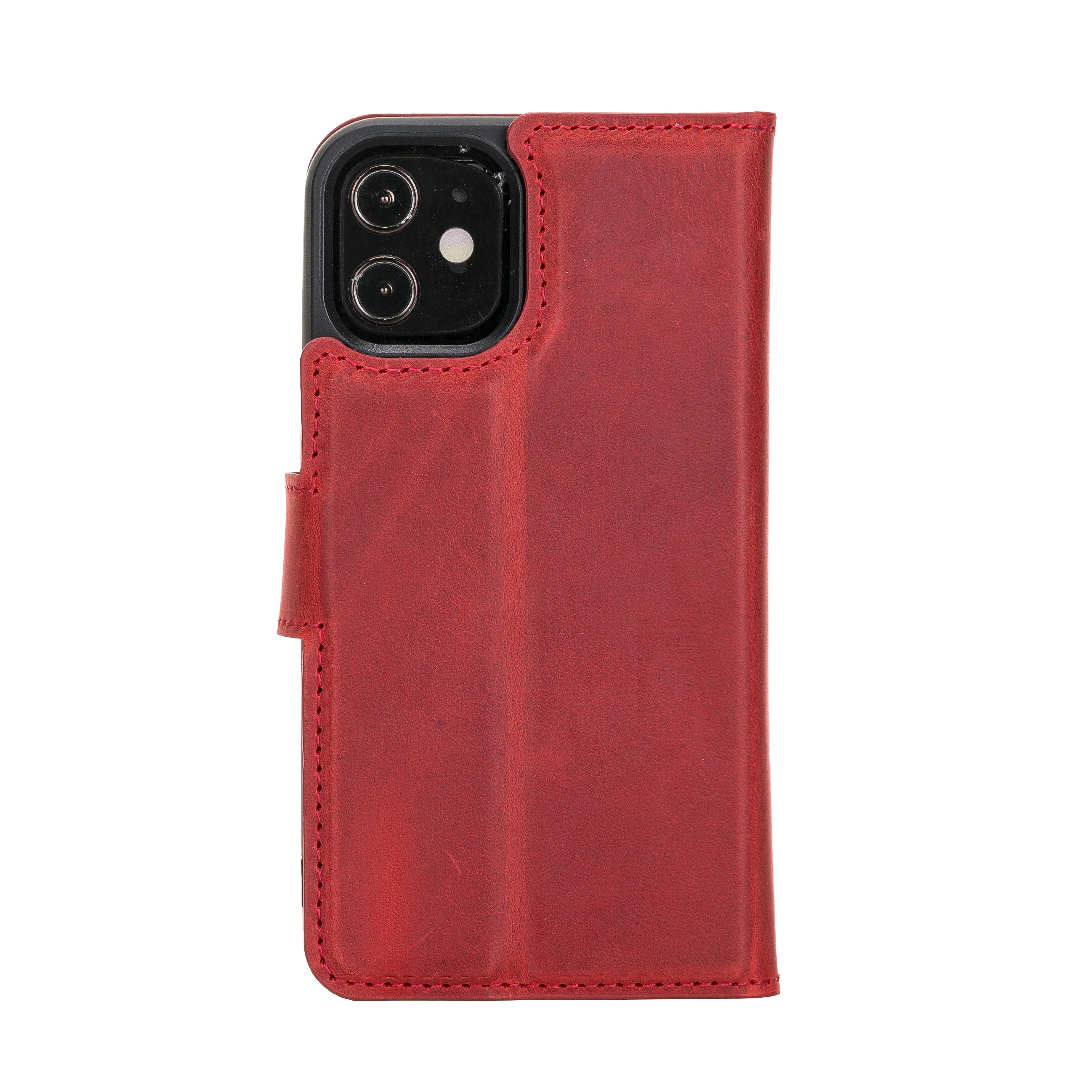 Liluri iPhone 12 Mini Detachable Genuine Leather Wallet Case