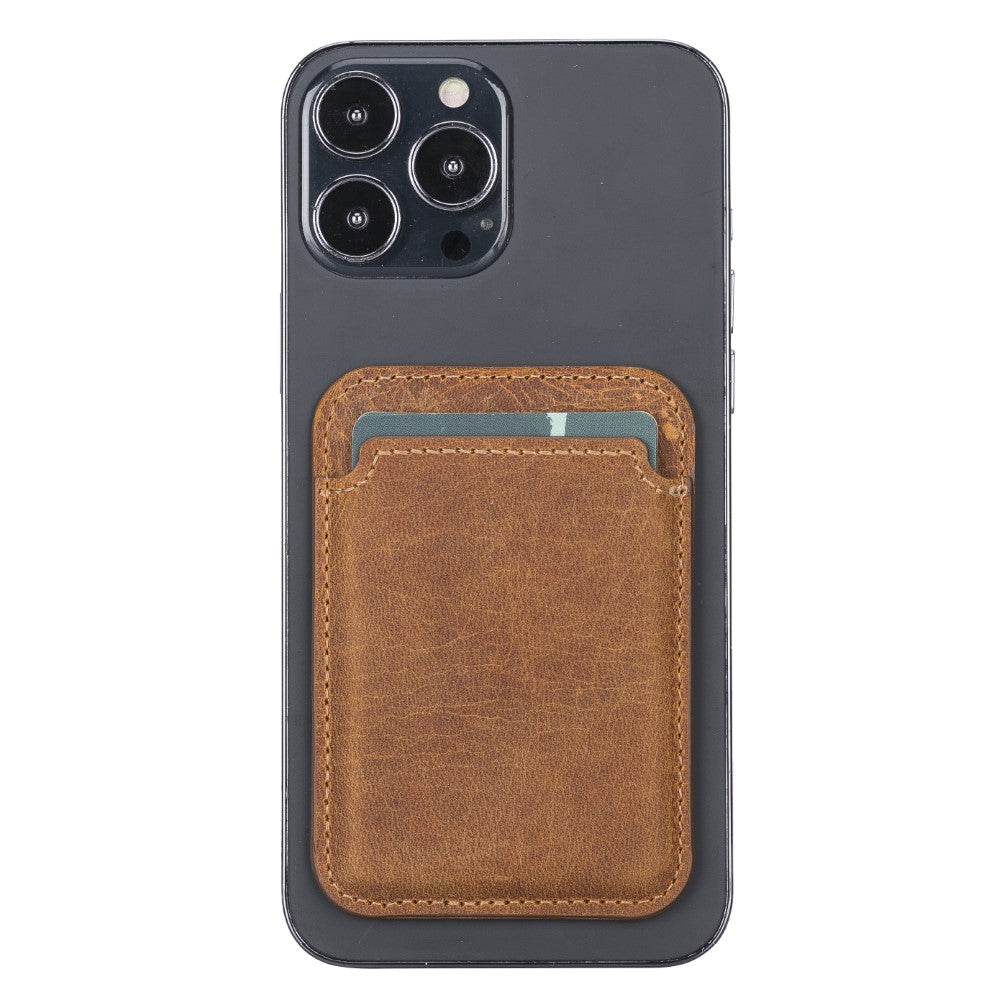 Maggy Leather Magnetic Card Holder - saracleather