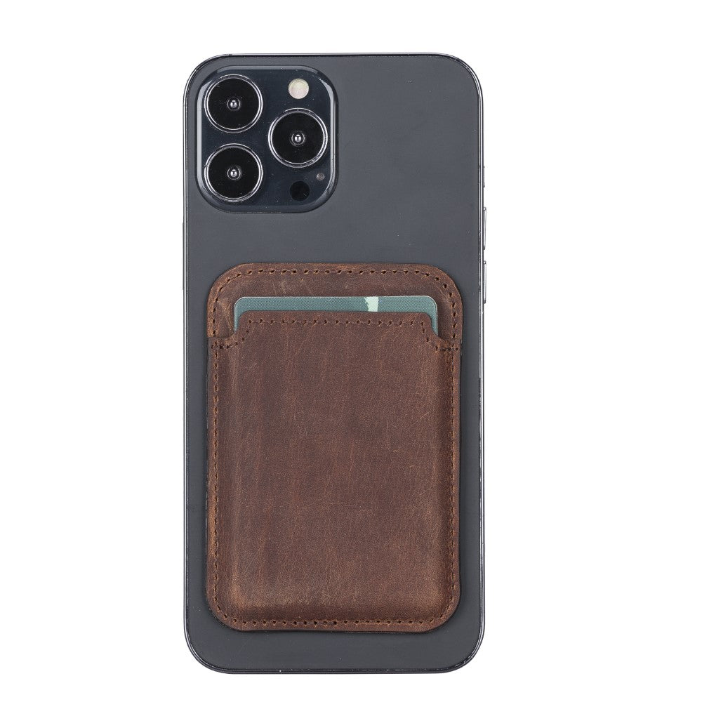 Maggy Leather Magnetic Card Holder - saracleather