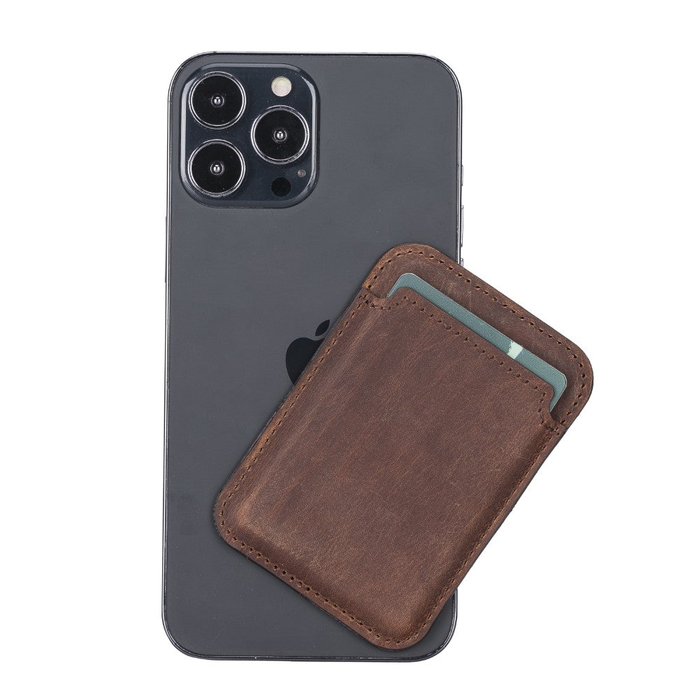 Maggy Leather Magnetic Card Holder - saracleather