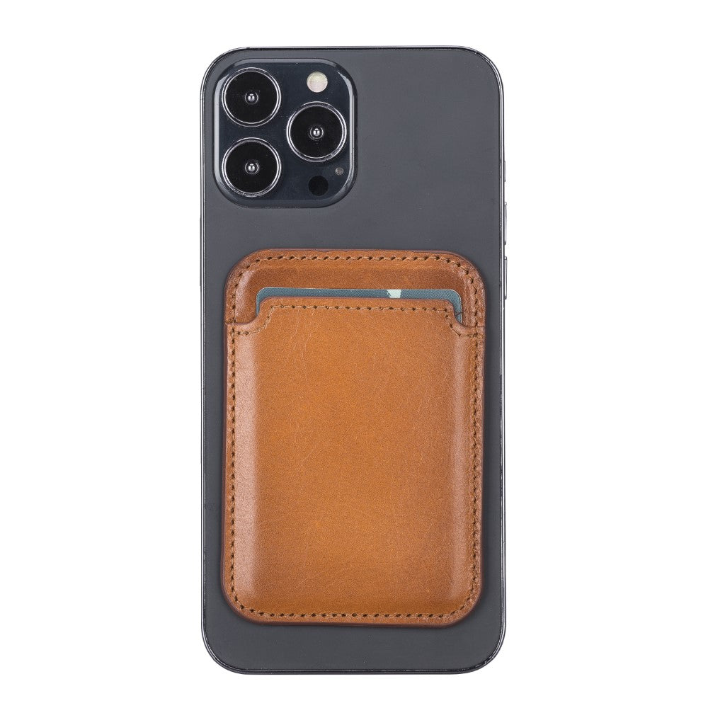 Maggy Leather Magnetic Card Holder - saracleather