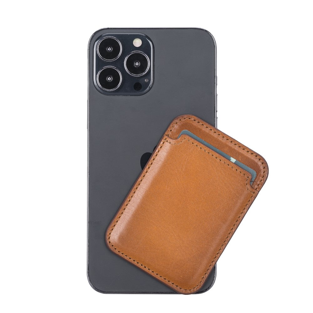 Maggy Leather Magnetic Card Holder - saracleather