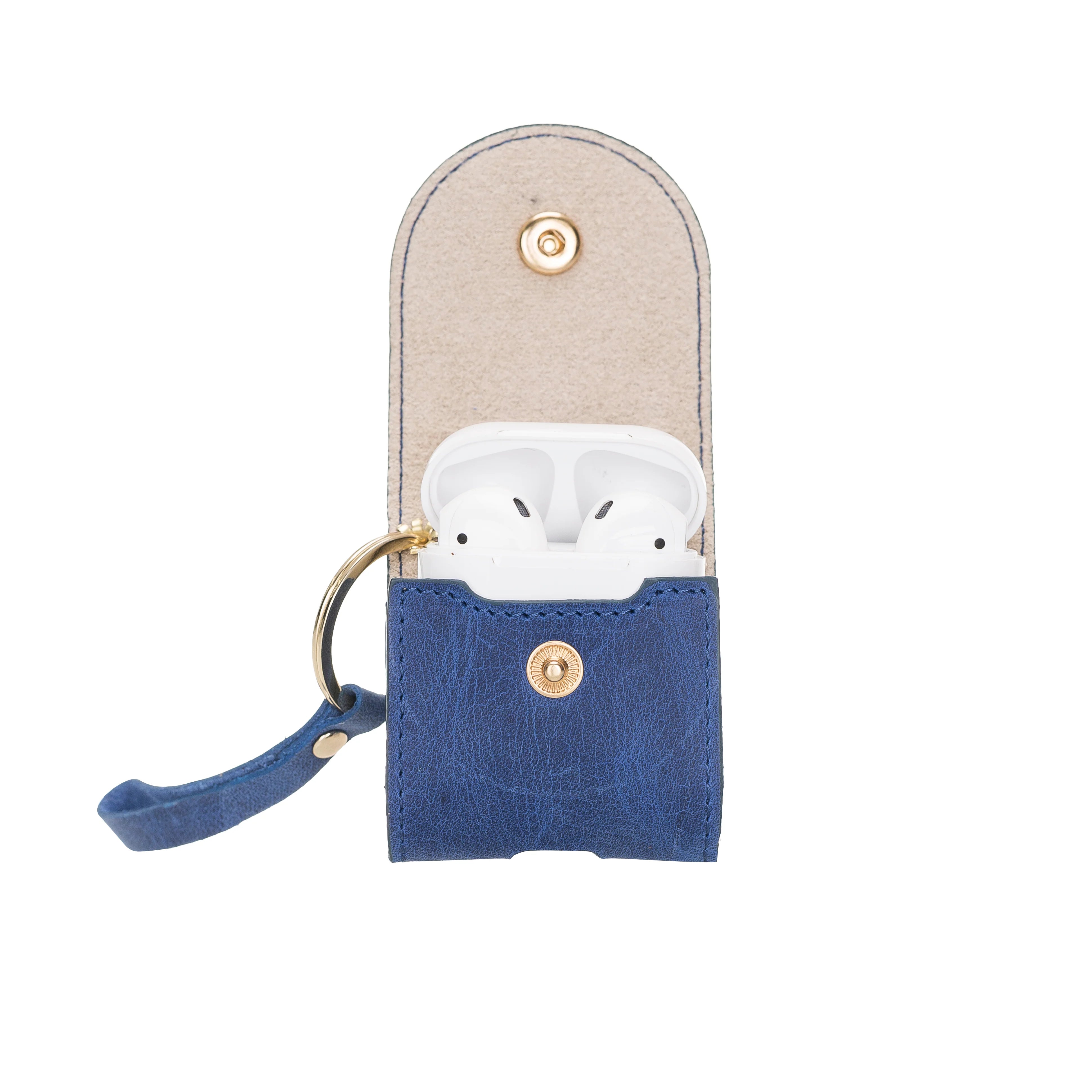 Mai Snap AirPods 1 and AirPods 2 Genuine Leather Case with Hook