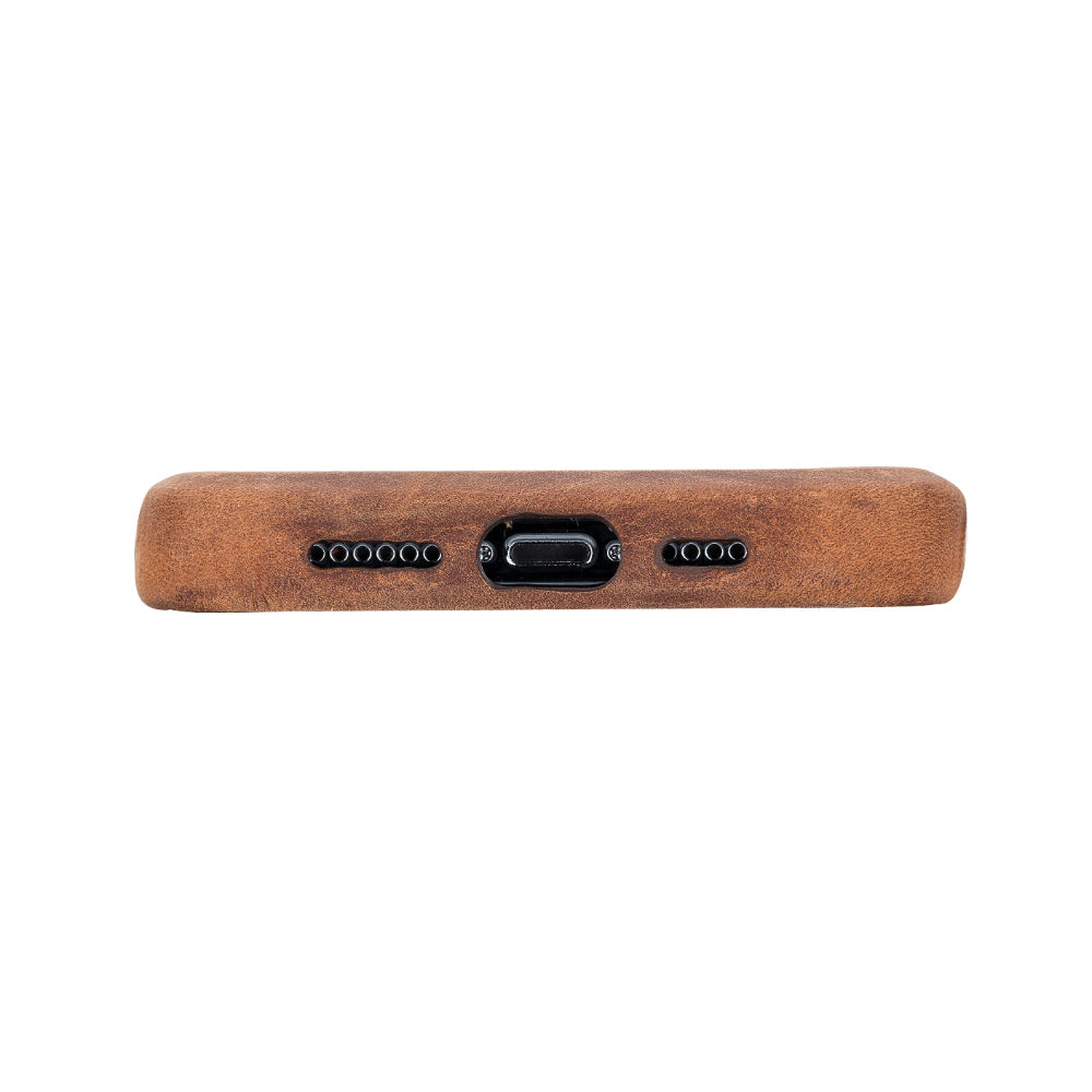 Rock Cover iPhone 15 Pro Genuine Leather Case