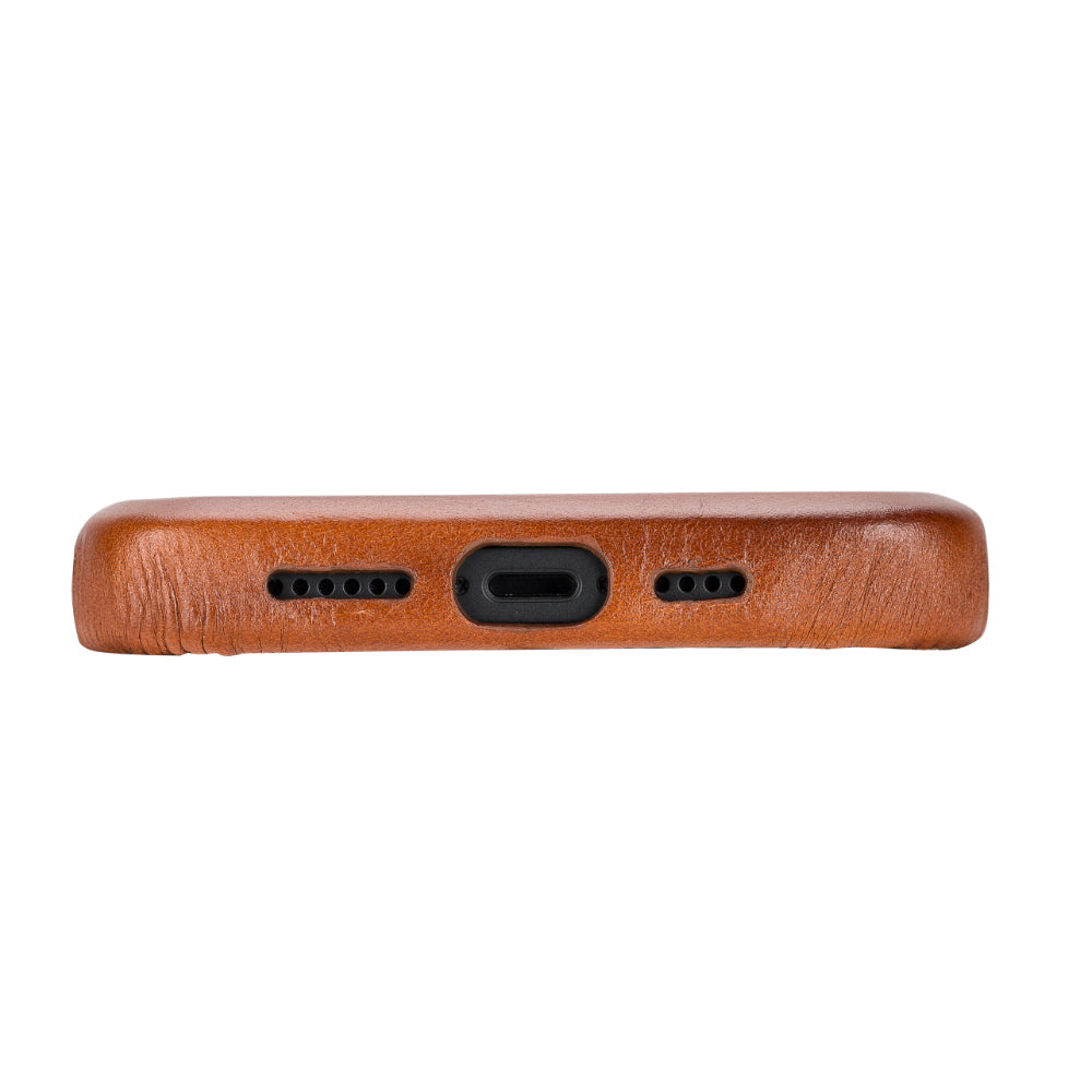 Rock Cover iPhone 15 Plus Genuine Leather Case