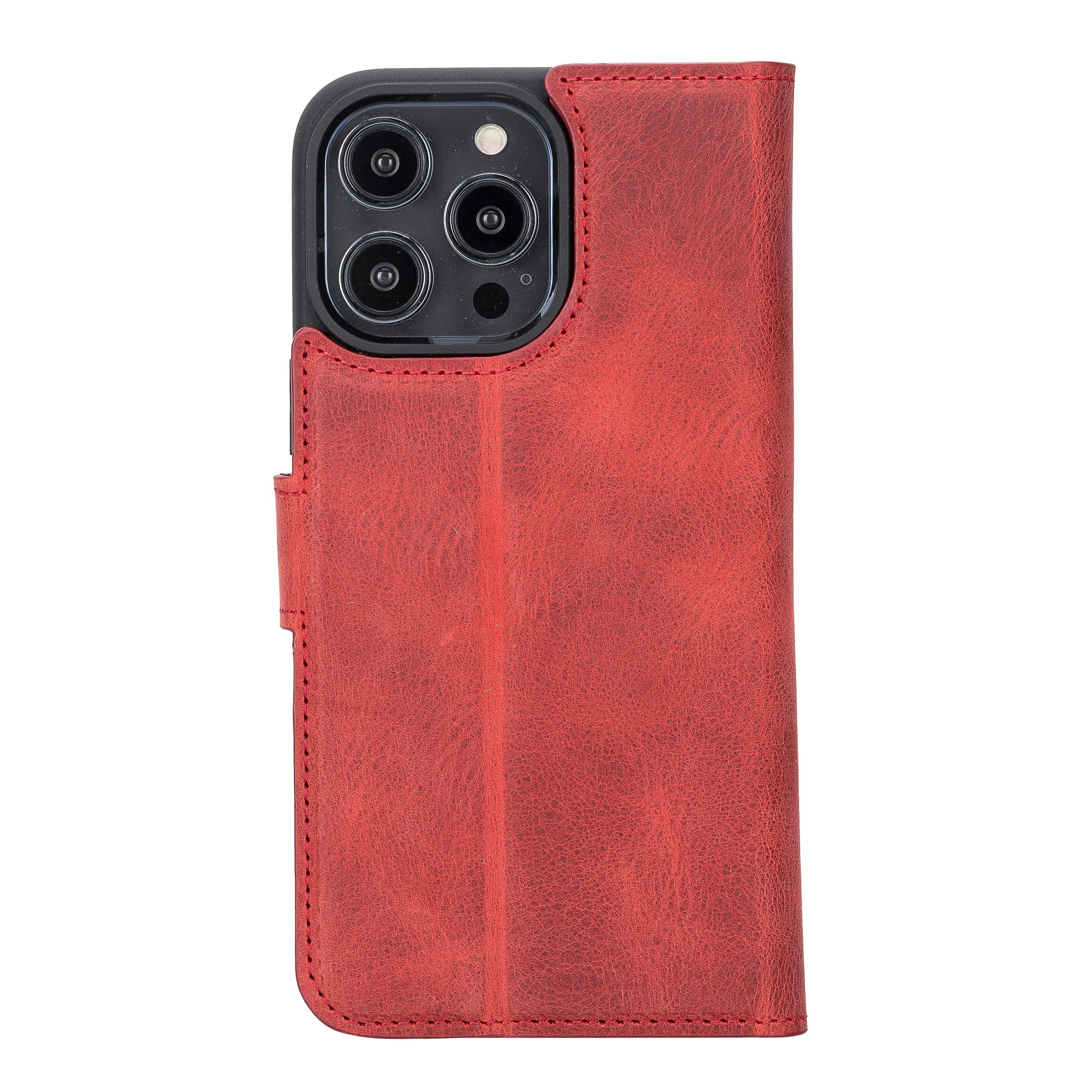Liluri iPhone 14 Pro Max Detachable Genuine Leather Wallet Case