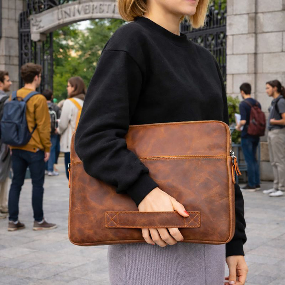 Leeds Slim Genuine Leather Laptop / Tablet Sleeve