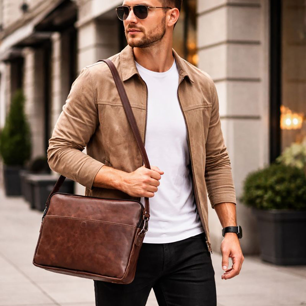 Leeds Slim Genuine Leather Laptop / Tablet Sleeve