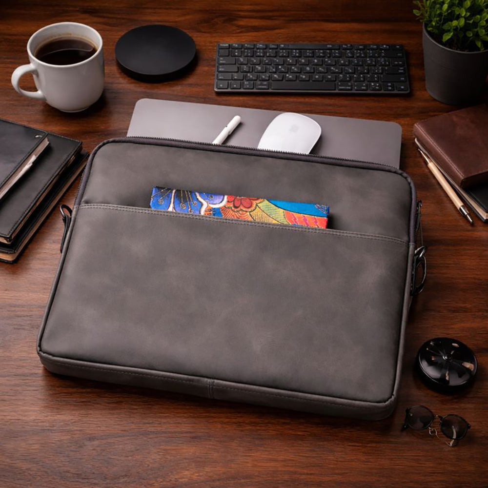 Leeds Slim Genuine Leather Laptop / Tablet Sleeve