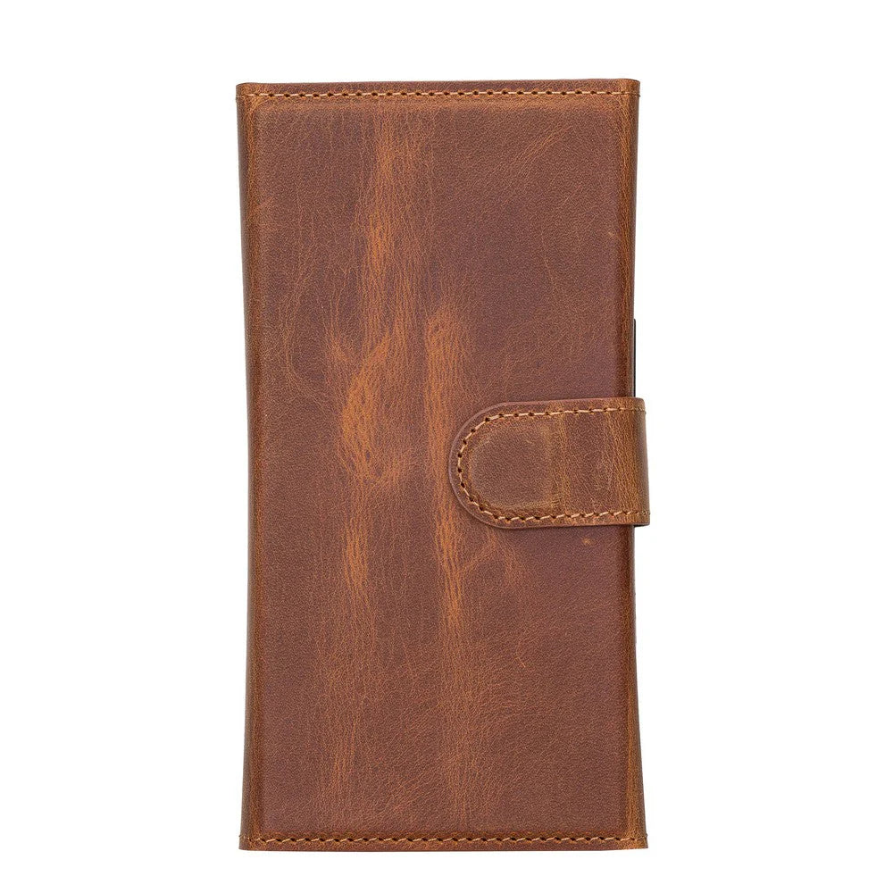 Santa iPhone 13 Pro Genuine Leather Detachable Wallet Case