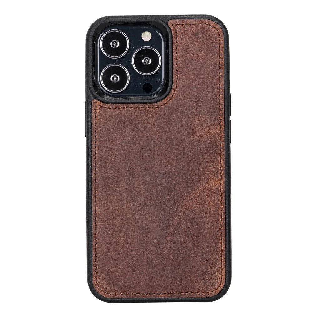 Santa iPhone 13 Pro Genuine Leather Detachable Wallet Case