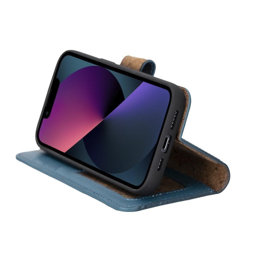 Magic iPhone 14 Detachable Genuine Colorful Leather Wallet Case