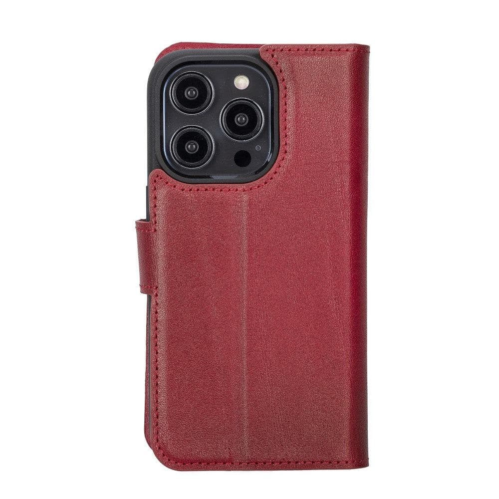 Magic iPhone 14 Detachable Genuine Colorful Leather Wallet Case