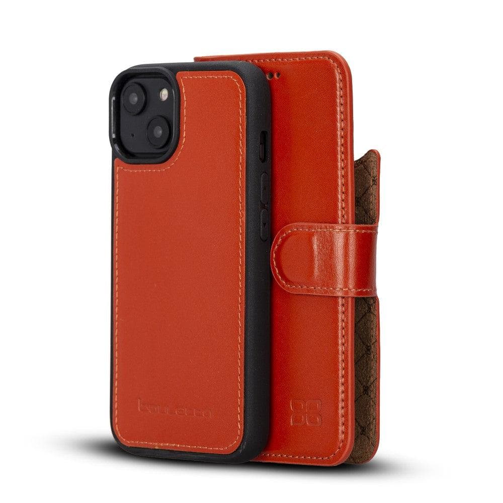 Magic iPhone 14 Detachable Genuine Colorful Leather Wallet Case