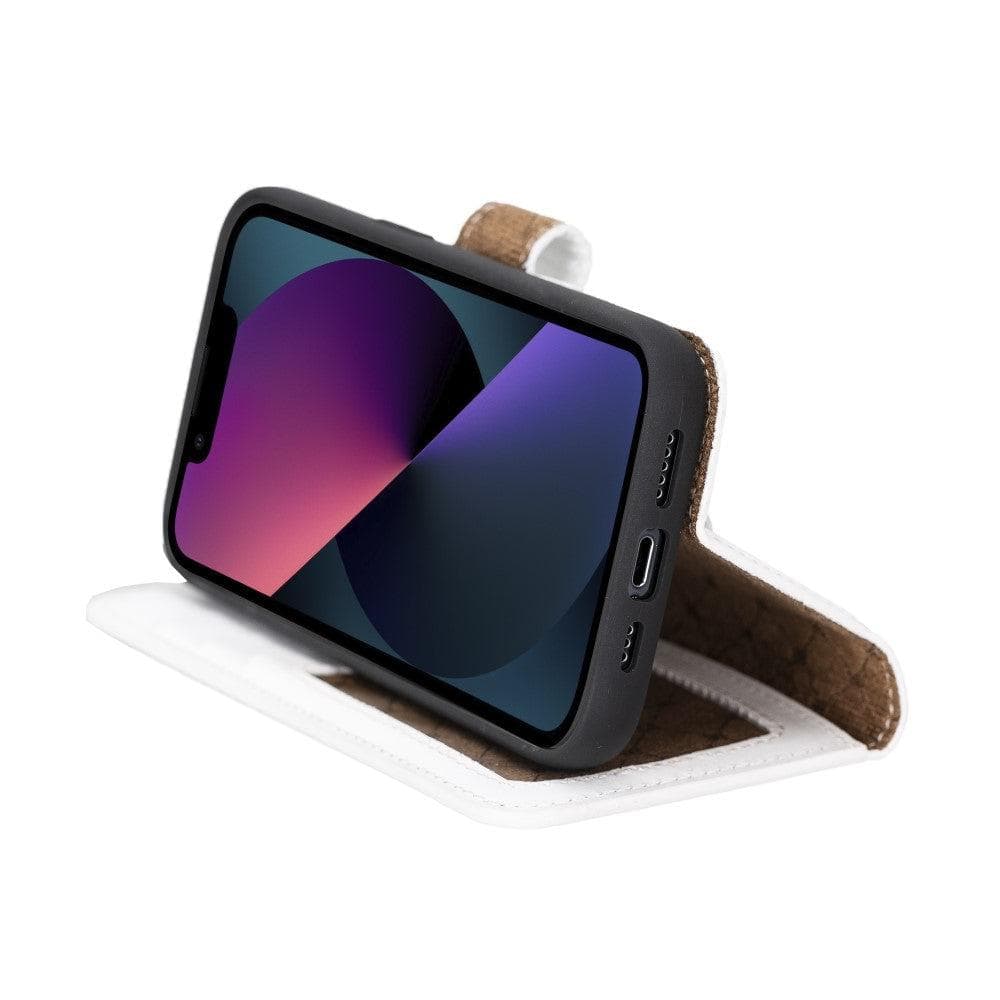 Magic iPhone 14 Detachable Genuine Colorful Leather Wallet Case