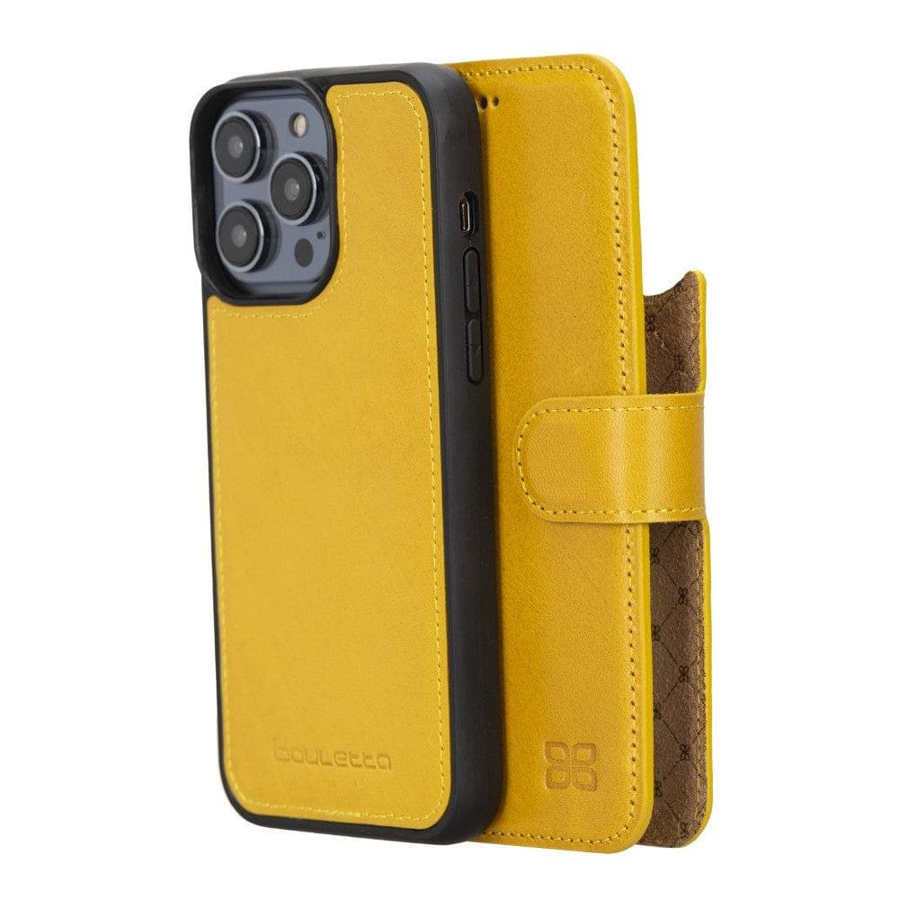Magic iPhone 14 Pro Detachable Genuine Colorful Leather Wallet Case