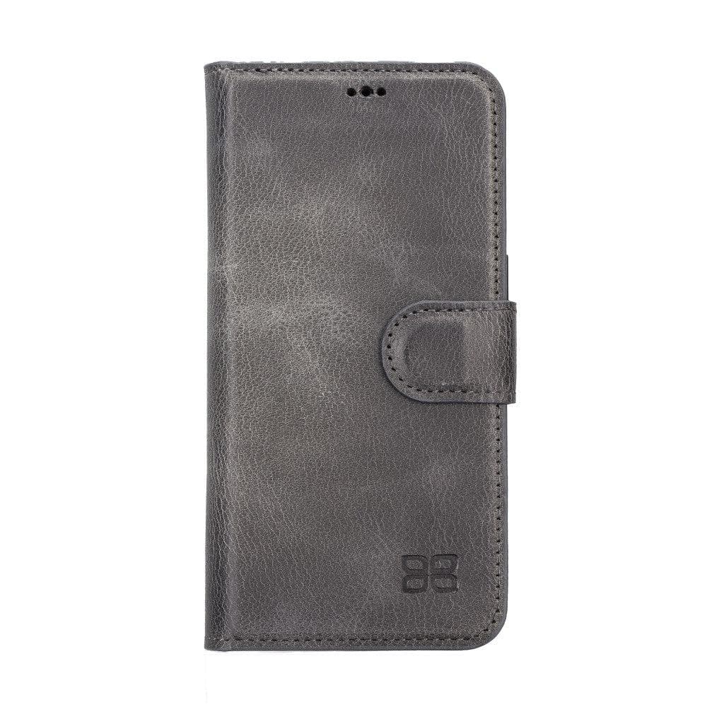 Magic iPhone 14 Pro Max Detachable Genuine Darker Color Leather Wallet Case