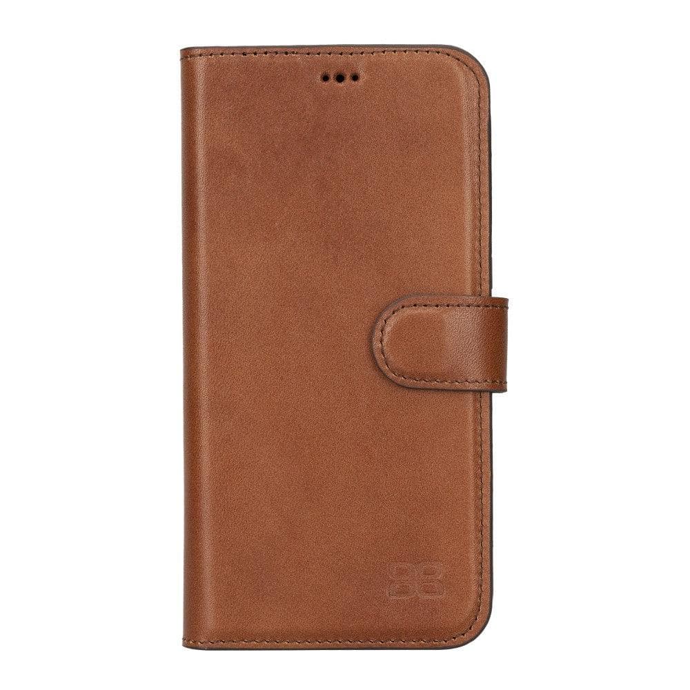 Magic iPhone 14 Pro Detachable Genuine Darker Color Leather Wallet Case