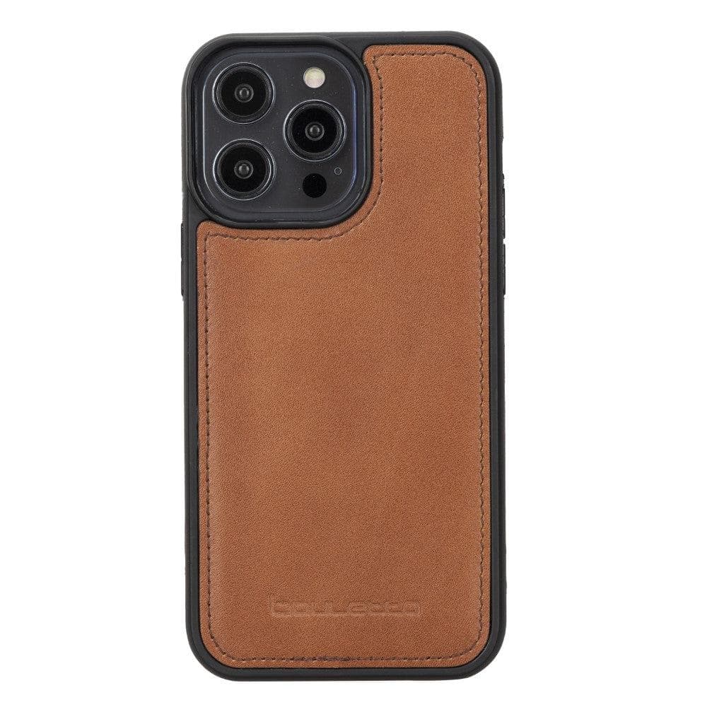 Magic iPhone 14 Pro Max Detachable Genuine Darker Color Leather Wallet Case