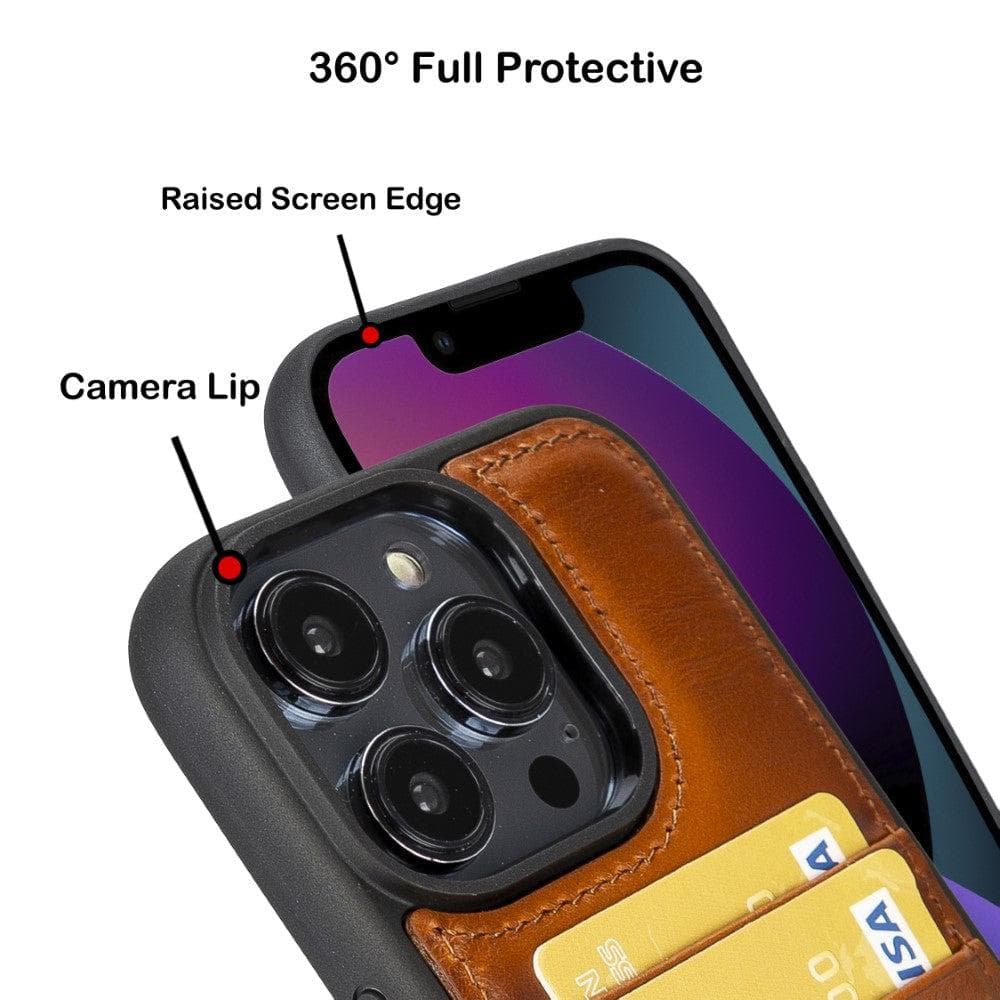 Flex Cover Leather iPhone 14 Case with Card Holder