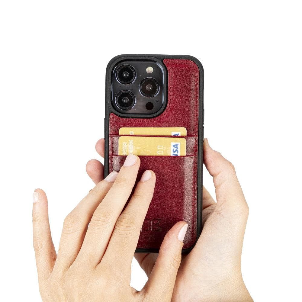 Flex Cover Leather iPhone 14 Pro Case with Card Holder