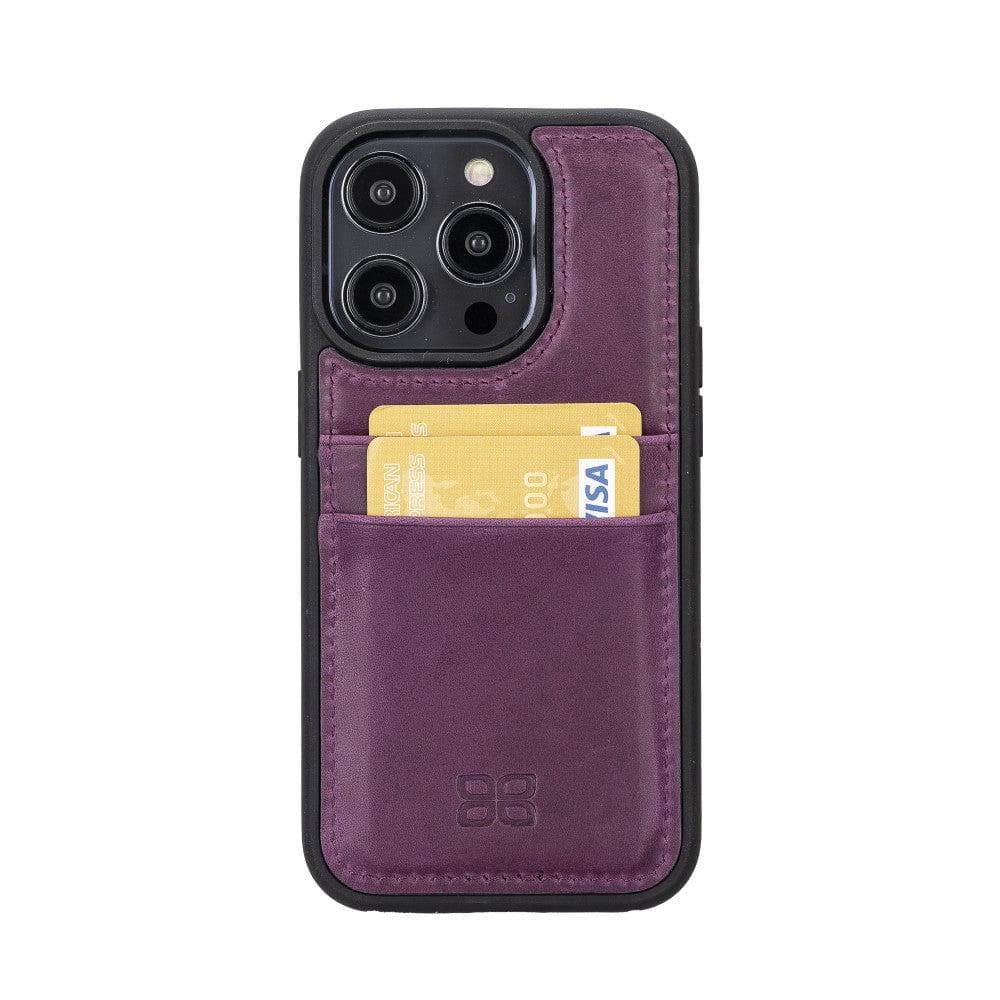 Flex Cover Leather iPhone 14 Pro Case with Card Holder