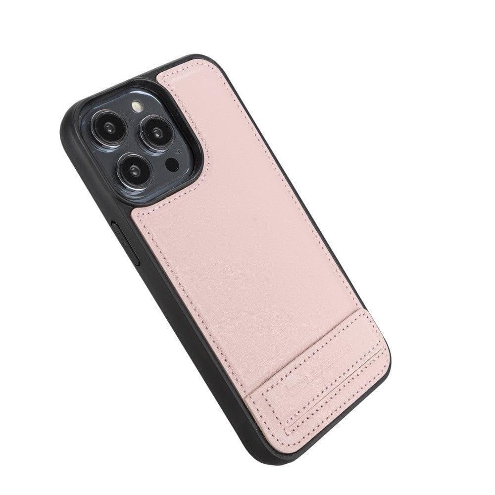 Flex Base Genuine Leather iPhone 14 Plus Case with Stand