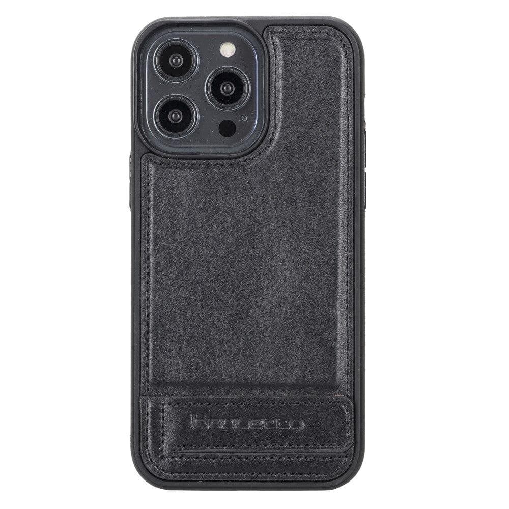 Flex Base Genuine Leather iPhone 14 Case with Stand