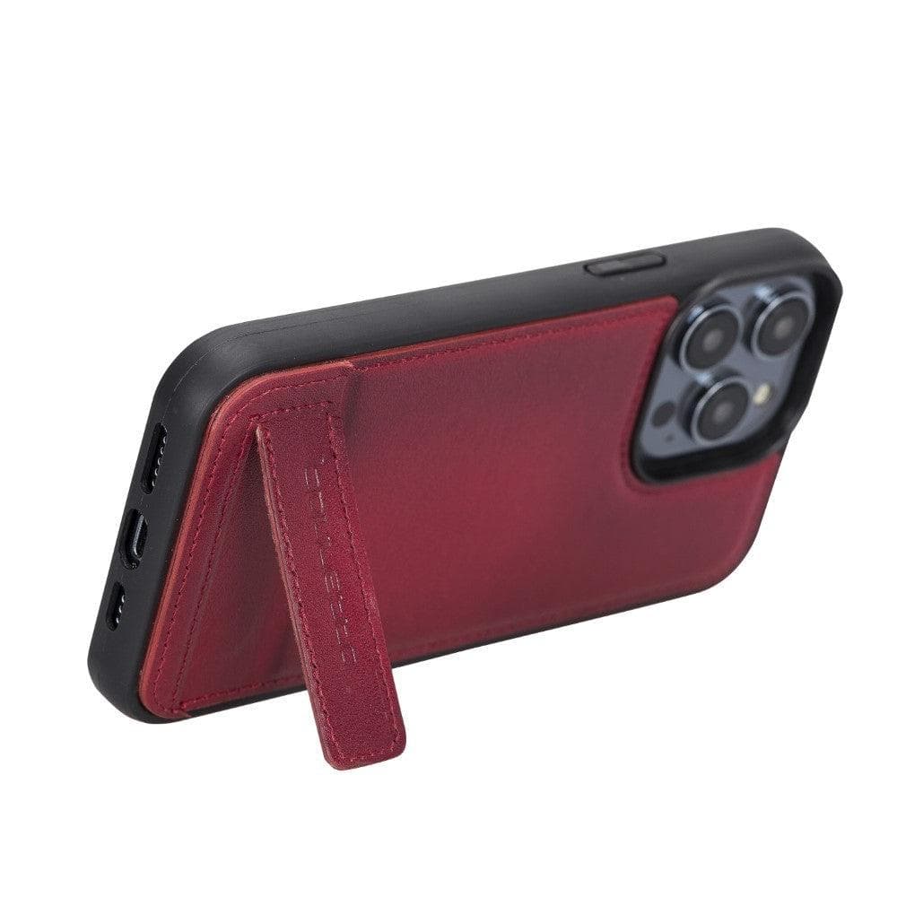 Flex Base Genuine Leather iPhone 14 Pro Case with Stand